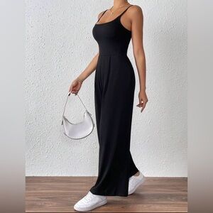 SHEIN Classic Black Sleeveless Jumpsuit